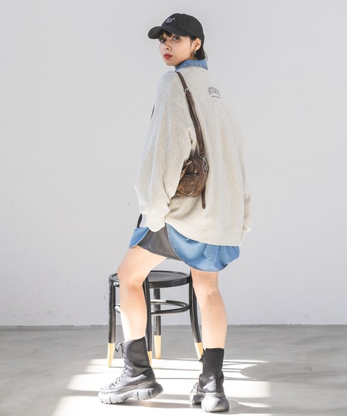 PAGEBOY（ページボーイ）の「レースアップミドルブーツ（ブーツ・レディース・ブラック/オフホワイト・MEDIUM/LARGE）」の7枚目の写真