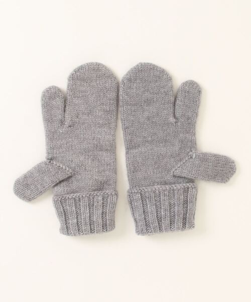 ROSE BUD（ローズバッド）の「スリーフィンガーニットグローブ（手袋・レディース・オレンジ/グレー・FREE）」の3枚目の写真