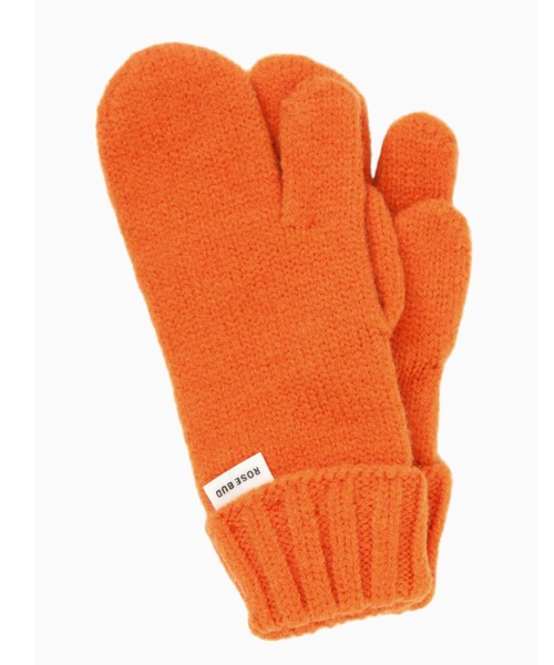ROSE BUD（ローズバッド）の「スリーフィンガーニットグローブ（手袋・レディース・オレンジ/グレー・FREE）」の7枚目の写真
