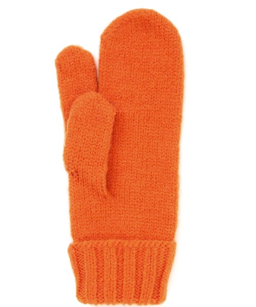 ROSE BUD（ローズバッド）の「スリーフィンガーニットグローブ（手袋・レディース・オレンジ/グレー・FREE）」の9枚目の写真