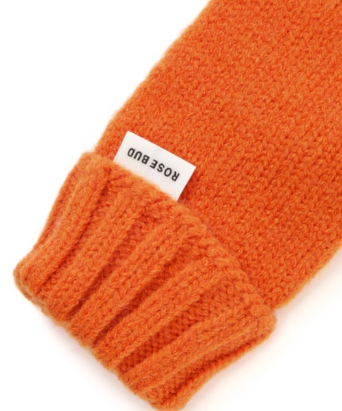 ROSE BUD（ローズバッド）の「スリーフィンガーニットグローブ（手袋・レディース・オレンジ/グレー・FREE）」の11枚目の写真