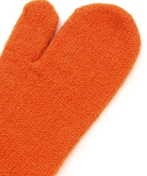 ROSE BUD（ローズバッド）の「スリーフィンガーニットグローブ（手袋・レディース・オレンジ/グレー・FREE）」の12枚目の写真