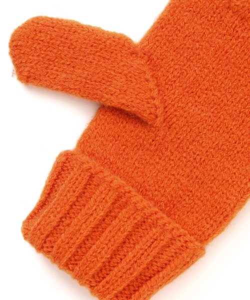 ROSE BUD（ローズバッド）の「スリーフィンガーニットグローブ（手袋・レディース・オレンジ/グレー・FREE）」の13枚目の写真