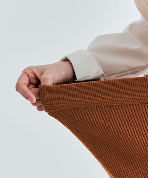 kirakiraShop（キラキラショップ）の「リブニット セミワイド パンツ（その他パンツ・レディース・ブラック/ベージュ/グレー/ブラウン/カーキ/テラコッタ/チャコール/ライトベージュ/アイボリー/モカ・M/L-XL）」の13枚目の写真