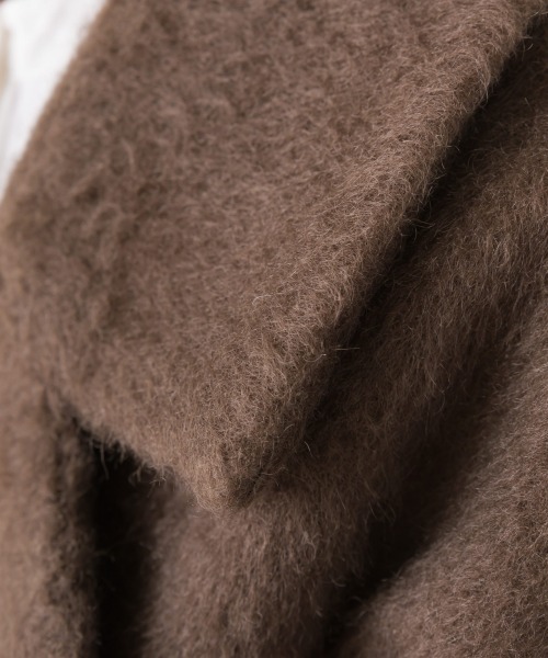 OMNES(オムネス)の「ニットシャギーダブルテーラードジャケット(テーラードジャケット・レディース・ブラウン/アイボリー/ブラック・FREE)」の9枚目の写真