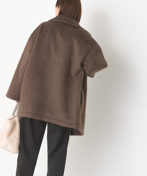 OMNES(オムネス)の「ニットシャギーダブルテーラードジャケット(テーラードジャケット・レディース・ブラウン/アイボリー/ブラック・FREE)」の21枚目の写真