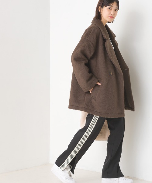 OMNES(オムネス)の「ニットシャギーダブルテーラードジャケット(テーラードジャケット・レディース・ブラウン/アイボリー/ブラック・FREE)」の22枚目の写真