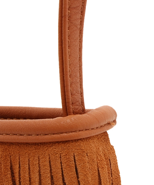 mystic（ミスティック）の「縦長フリンジショルダー（ショルダーバッグ・レディース・キャメル/ベージュ/ブラック・ﾌﾘ-）」の12枚目の写真