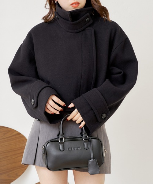 Chico（チコ）の「ウールジップスタンドショートコート（ブルゾン