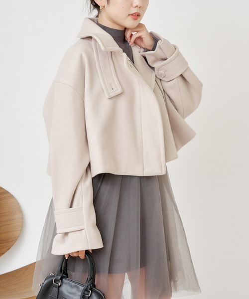 Chico（チコ）の「ウールジップスタンドショートコート（ブルゾン