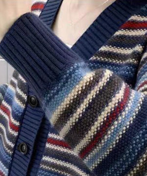 Miniministore(ミニミニストア)の「ニットカーディガンレディース韓国トップス(ニット/セーター・レディース・ブラウン/ネイビー/ベージュ/ワインレッド・フリー)」の17枚目の写真
