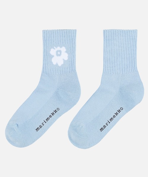 marimekko(マリメッコ)の「【kioski】Unikko / Puikea socks(ソックス/靴下・レディース・ベージュ/サックスブルー/ライトピンク・40/37/34)」の1枚目の写真