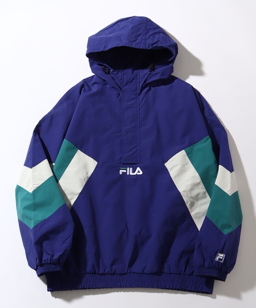 FILA(フィラ)の「【FILA/フィラ】切り替え カラーフードアノラック(ナイロンジャケット・メンズ・ブラウン/ブルー/ブラック・M/LL/L)」の3枚目の写真