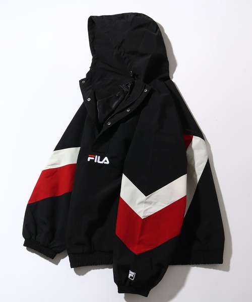 FILA(フィラ)の「【FILA/フィラ】切り替え カラーフードアノラック(ナイロンジャケット・メンズ・ブラウン/ブルー/ブラック・M/LL/L)」の4枚目の写真