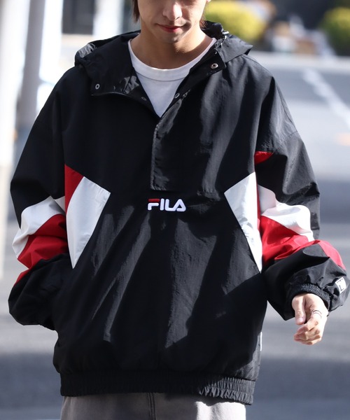 FILA(フィラ)の「【FILA/フィラ】切り替え カラーフードアノラック(ナイロンジャケット・メンズ・ブラウン/ブルー/ブラック・M/LL/L)」の21枚目の写真