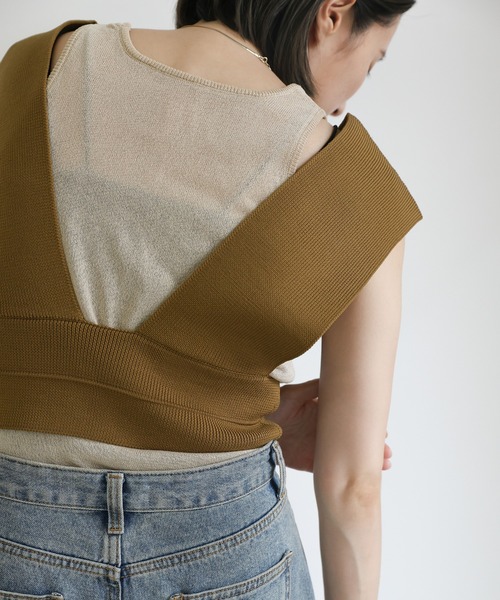 セール】Vネックニットビスチェ（ベスト）｜select MOCA（セレクトモカ