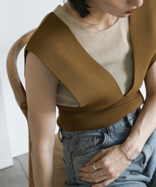 セール】Vネックニットビスチェ（ベスト）｜select MOCA（セレクトモカ