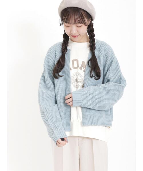 Samansa Mos2（サマンサ モスモス）の「飛び裏毛アップリケロゴスウェット（ニット/セーター・レディース・チャコールグレー/キナリ/イエロー/グリーン・F）」の19枚目の写真