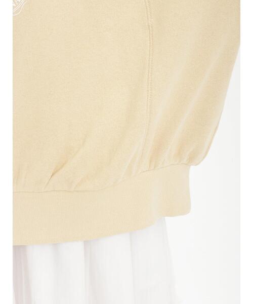 Samansa Mos2（サマンサ モスモス）の「飛び裏毛アップリケロゴスウェット（ニット/セーター・レディース・チャコールグレー/キナリ/イエロー/グリーン・F）」の6枚目の写真