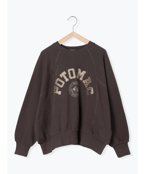 Samansa Mos2（サマンサ モスモス）の「飛び裏毛アップリケロゴスウェット（ニット/セーター・レディース・チャコールグレー/キナリ/イエロー/グリーン・F）」の10枚目の写真