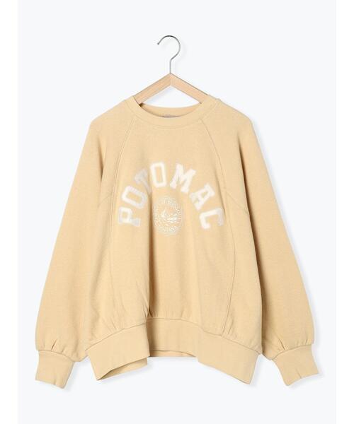 Samansa Mos2（サマンサ モスモス）の「飛び裏毛アップリケロゴスウェット（ニット/セーター・レディース・チャコールグレー/キナリ/イエロー/グリーン・F）」の21枚目の写真