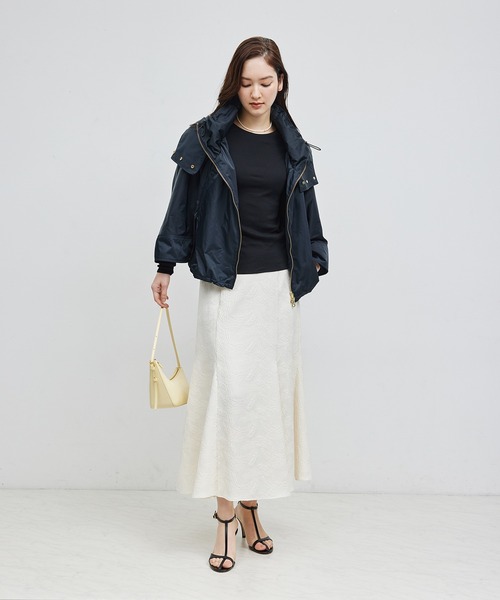 ROPE'（ロペ）の「【雑誌掲載】コットンナイロン二重仕立てシアープルオーバー（Tシャツ/カットソー・レディース・オレンジ/ホワイト/ブラック・FREE）」の13枚目の写真