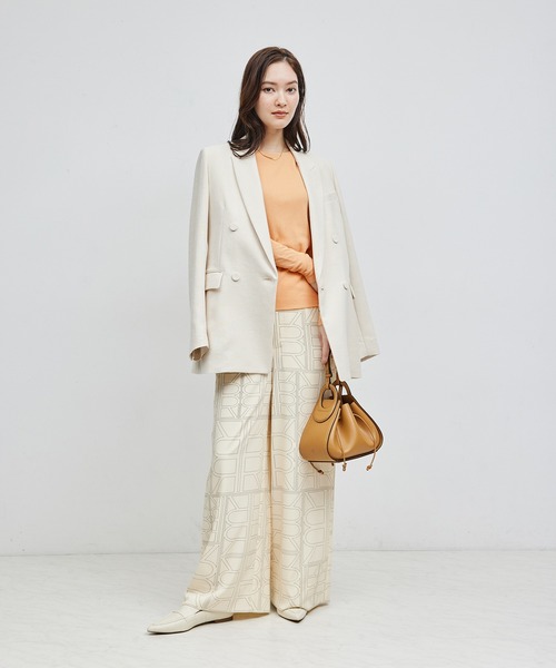 ROPE'（ロペ）の「【雑誌掲載】コットンナイロン二重仕立てシアープルオーバー（Tシャツ/カットソー・レディース・オレンジ/ホワイト/ブラック・FREE）」の6枚目の写真