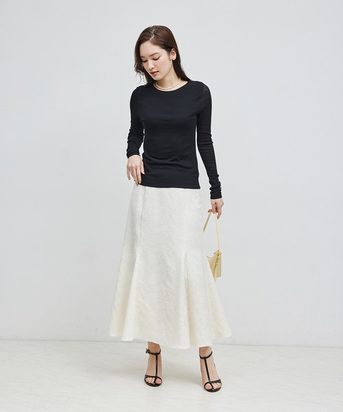 ROPE'（ロペ）の「【雑誌掲載】コットンナイロン二重仕立てシアープルオーバー（Tシャツ/カットソー・レディース・オレンジ/ホワイト/ブラック・FREE）」の19枚目の写真