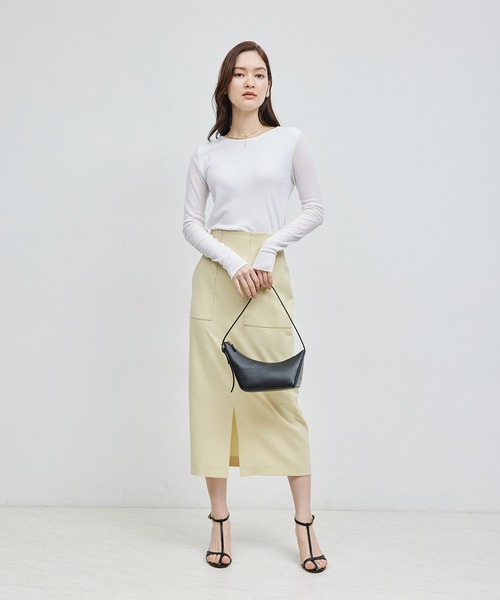 ROPE'（ロペ）の「【雑誌掲載】コットンナイロン二重仕立てシアープルオーバー（Tシャツ/カットソー・レディース・オレンジ/ホワイト/ブラック・FREE）」の18枚目の写真