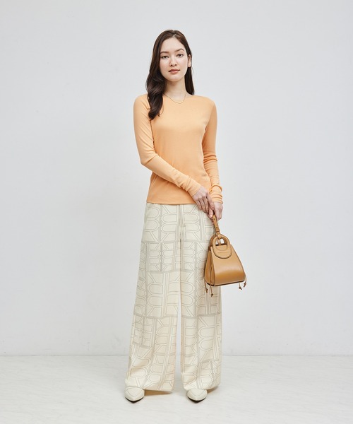 ROPE'（ロペ）の「【雑誌掲載】コットンナイロン二重仕立てシアープルオーバー（Tシャツ/カットソー・レディース・オレンジ/ホワイト/ブラック・FREE）」の16枚目の写真