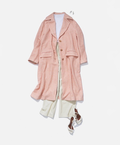 ROPE'（ロペ）の「【雑誌掲載】コットンナイロン二重仕立てシアープルオーバー（Tシャツ/カットソー・レディース・オレンジ/ホワイト/ブラック・FREE）」の4枚目の写真