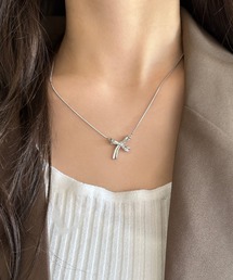 Silly（シリー）の「【程よい存在感で大人な雰囲気♪】リボンネックレス（ネックレス）」