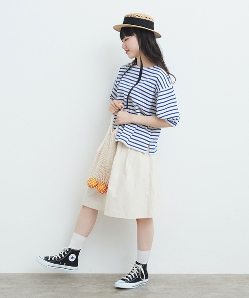 最新作の bulle de savon（ビュルデサボン）の「馬布伊吹染め キュロット パンツ