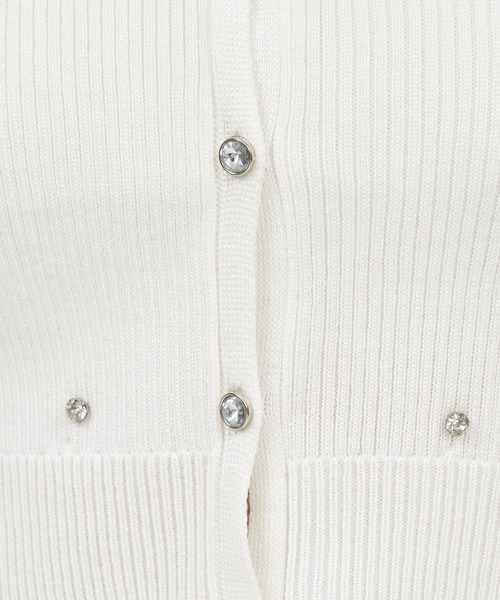 ROYAL PARTY（ロイヤルパーティー）の「ビジューカーディガン（カーディガン/ボレロ・レディース・パープル/ピンク/ブラック/オフホワイト・FREE）」の17枚目の写真