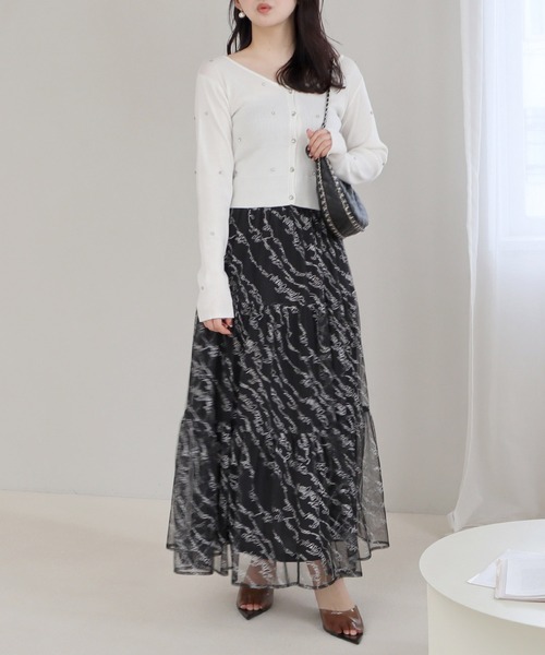 ROYAL PARTY（ロイヤルパーティー）の「ビジューカーディガン（カーディガン/ボレロ・レディース・パープル/ピンク/ブラック/オフホワイト・FREE）」の10枚目の写真