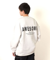 GLAZOS | 裏起毛・バックプリントトレーナー(スウェット)