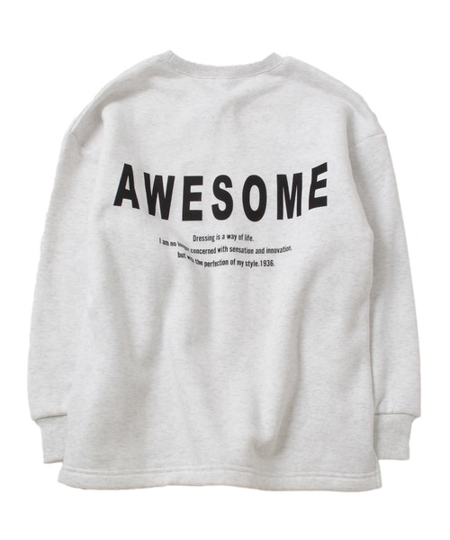 GLAZOS（グラソス）の「【大人向けサイズあり】裏起毛・バックプリントトレーナー（スウェット・キッズ・オートミール・160cm/170cm/150cm/140cm/130cm）」の7枚目の写真