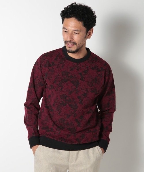 MEN'S BIGI(メンズビギ)の「ペイズリージャガードクルーネックスウェット(スウェット・メンズ・グレー/ワイン・1/2/4/3)」の14枚目の写真