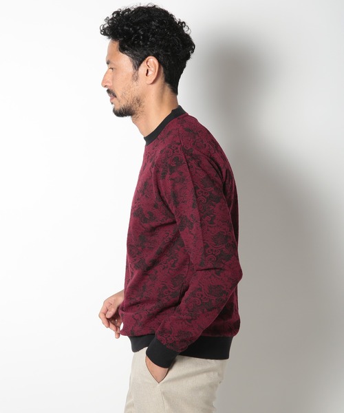 MEN'S BIGI(メンズビギ)の「ペイズリージャガードクルーネックスウェット(スウェット・メンズ・グレー/ワイン・1/2/4/3)」の12枚目の写真