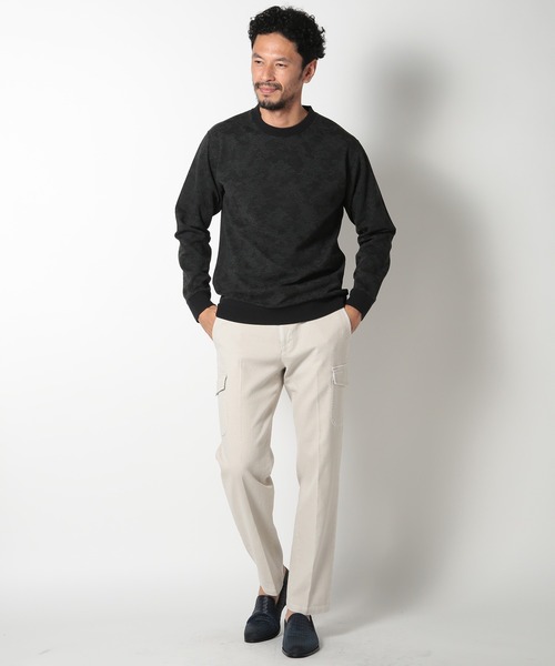 MEN'S BIGI(メンズビギ)の「ペイズリージャガードクルーネックスウェット(スウェット・メンズ・グレー/ワイン・1/2/4/3)」の9枚目の写真