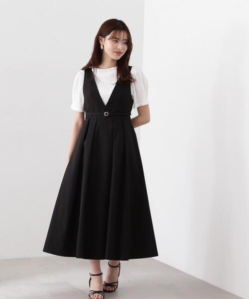 PROPORTION BODY DRESSING（プロポーションボディドレッシング）の「タフタジャンスカ / 1214140308（ワンピース・レディース・ブラック/ベージュ・MEDIUM/SMALL）」の6枚目の写真