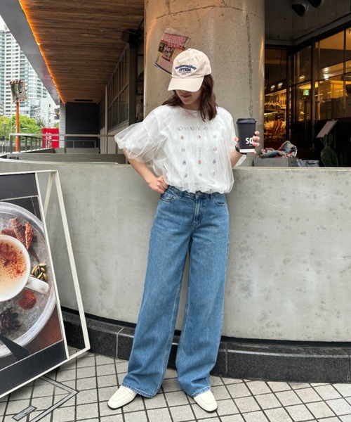Birthday room(バースデイルーム)の「ラメチュールシアートップス(シャツ/ブラウス・レディース・ブルー/アイボリー/ブラック・FREE)」の11枚目の写真