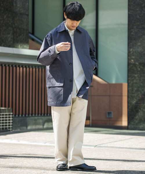 URBAN RESEARCH DOORS（アーバンリサーチドアーズ）の「撥水 T/Cツイル ミドルコート（ステンカラーコート・メンズ・ベージュ/ブラック/チャコールグレー・MEDIUM/LARGE）」の19枚目の写真