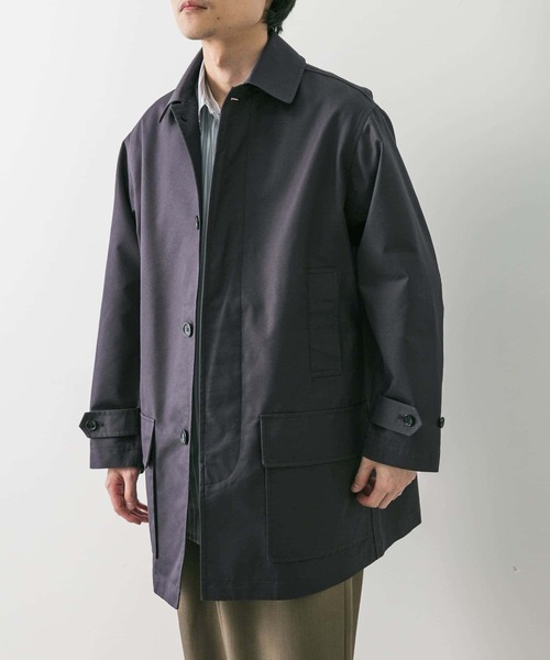 URBAN RESEARCH DOORS（アーバンリサーチドアーズ）の「撥水 T/Cツイル ミドルコート（ステンカラーコート・メンズ・ベージュ/ブラック/チャコールグレー・MEDIUM/LARGE）」の20枚目の写真