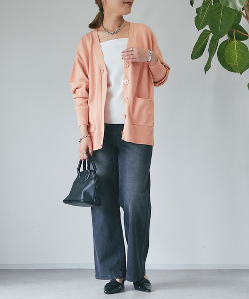 un dix cors（アンディコール）の「スクエアーニットタンクトップ（タンクトップ・レディース・オフホワイト/チャコールグレー/ブラック・FREE）」の8枚目の写真