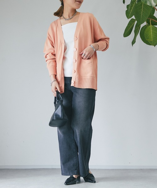 un dix cors（アンディコール）の「スクエアーニットタンクトップ（タンクトップ・レディース・オフホワイト/チャコールグレー/ブラック・FREE）」の9枚目の写真