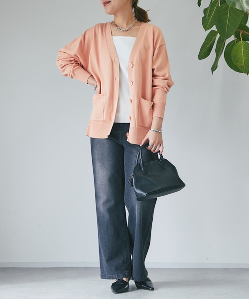 un dix cors（アンディコール）の「スクエアーニットタンクトップ（タンクトップ・レディース・オフホワイト/チャコールグレー/ブラック・FREE）」の10枚目の写真