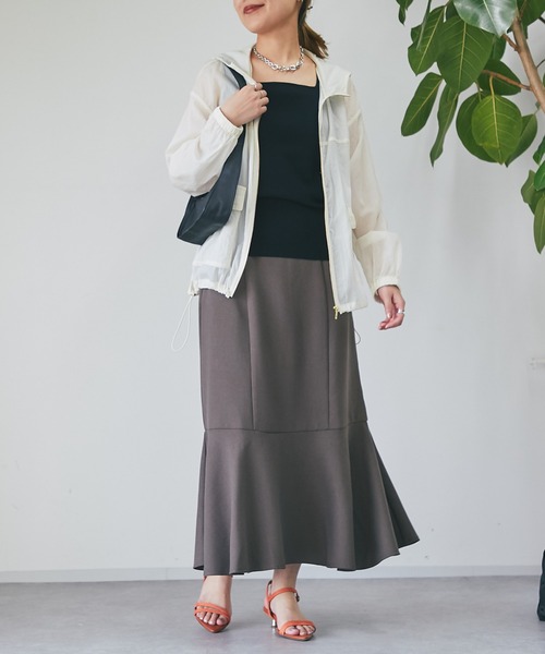 un dix cors（アンディコール）の「スクエアーニットタンクトップ（タンクトップ・レディース・オフホワイト/チャコールグレー/ブラック・FREE）」の15枚目の写真