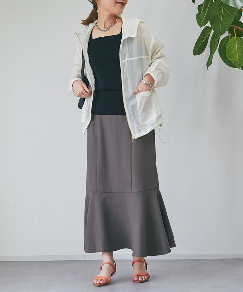 un dix cors（アンディコール）の「スクエアーニットタンクトップ（タンクトップ・レディース・オフホワイト/チャコールグレー/ブラック・FREE）」の16枚目の写真