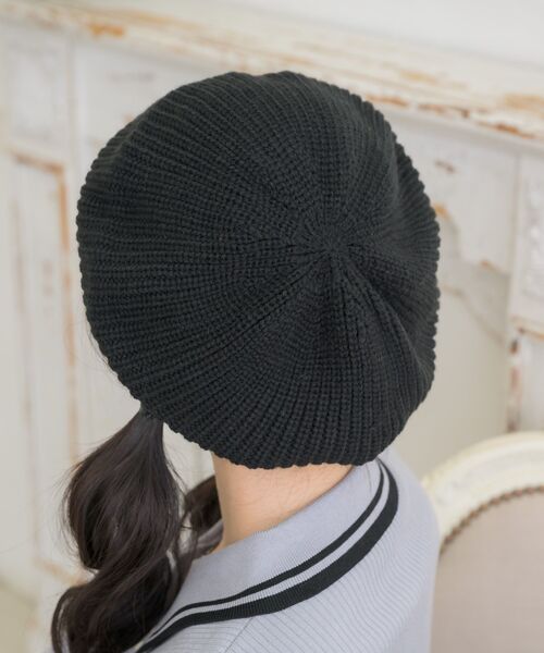 casita(RETRO GIRL)（カシータ）の「ニットベレー（ハンチング/ベレー帽・レディース・ライトグレー/オフホワイト/ブラック・ONE SIZE）」の13枚目の写真